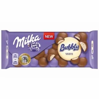 MILKA 100G BUBBLY WHITE