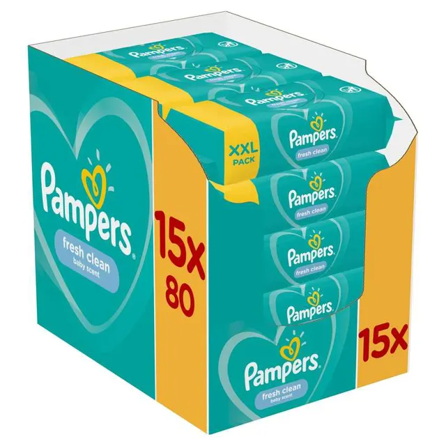 Vlazne maramice Pampers Fresh 15x80 kom Pampers