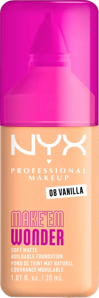 NYX MAKE'EM WONDER tečni puder 08