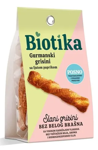 GRISINI GURMANSKI SA LJUTOM PAPRIČICOM 100GR BIOTIKA