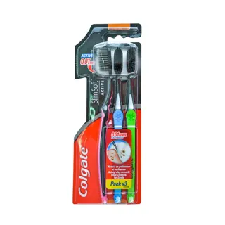 Cetkica Colgate Slim Soft Charcoal 3/1