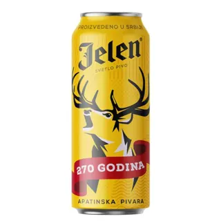 Pivo svetlo Jelen limenka 0.5l