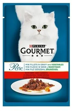 HRANA ZA MAČKE GOURMET PERLE MINI FILETI U SOSU SA GOVEDINOM 85G NESTLE GOURMET