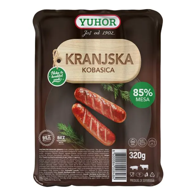 Yuhor Balkanska kobasica MK12 320g Brend