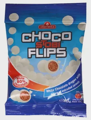 FLIPS ČOKO STOBI BELI 30G VITAMINKA STOBI