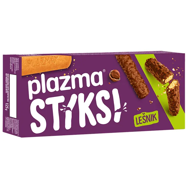 KEKS BAMBI PLAZMA STIKSI LEŠNIK 125G BAMBI PLAZMA