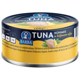 BARBA TUNA KOMADI U ULJU 160gr
