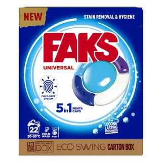 DETERDŽENT FAKS KAPSULE UNIVERSAL 22 KOM SAPONIA