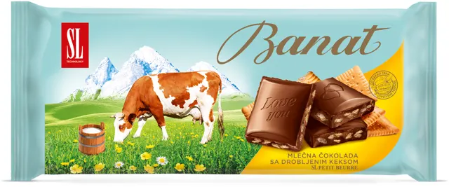 COKOLADA MLECNA SA DROBLJENIM KEKSOM BANAT 80gr SWISSLION GROUP* TAKOVO