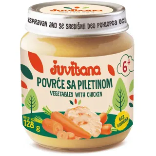 Kasica Juvitana povrce sa piletinom128g