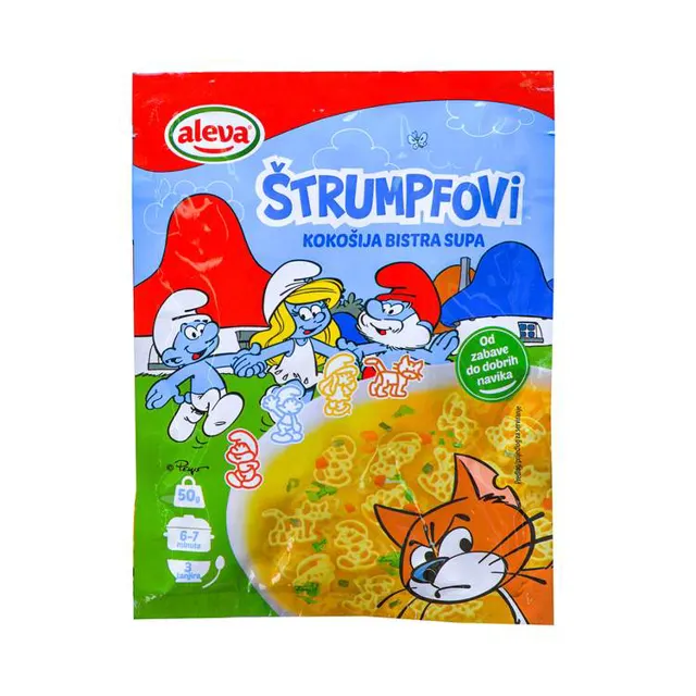 Decija kokosija supa Strumpfovi 50g Aleva