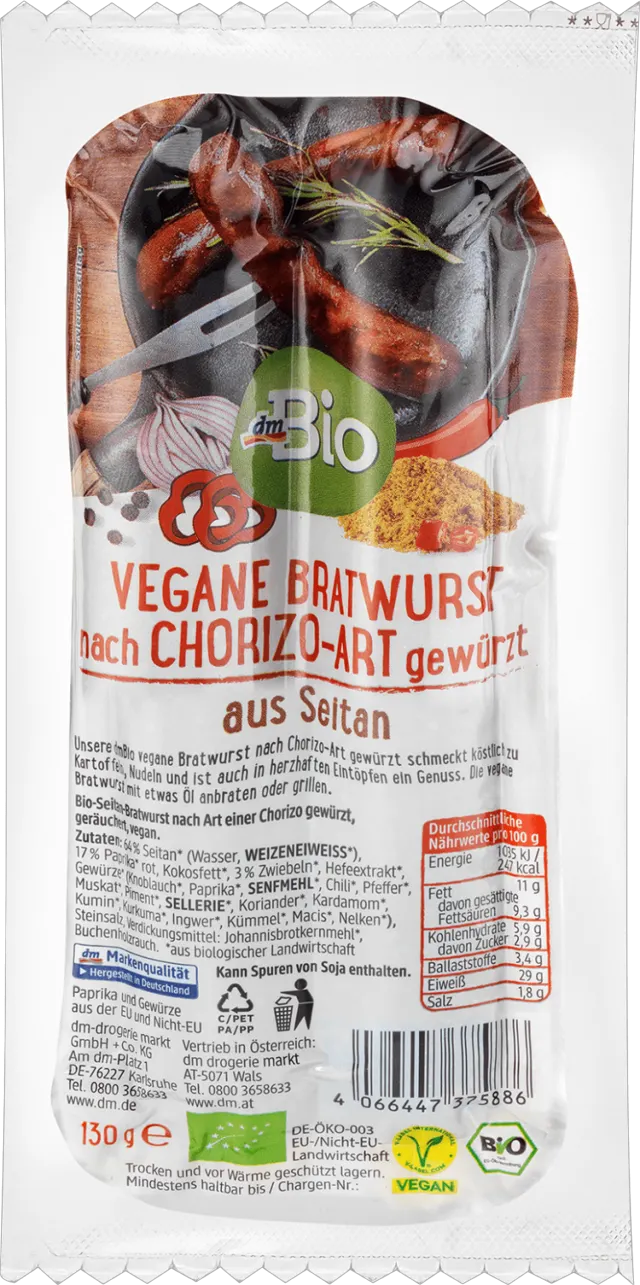 dmBio vegeterijanski proiz. Chorizo 130g dmBio