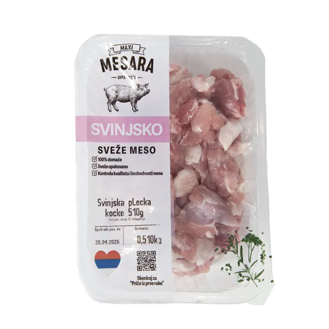 Svinjska plecka kocke 510g
