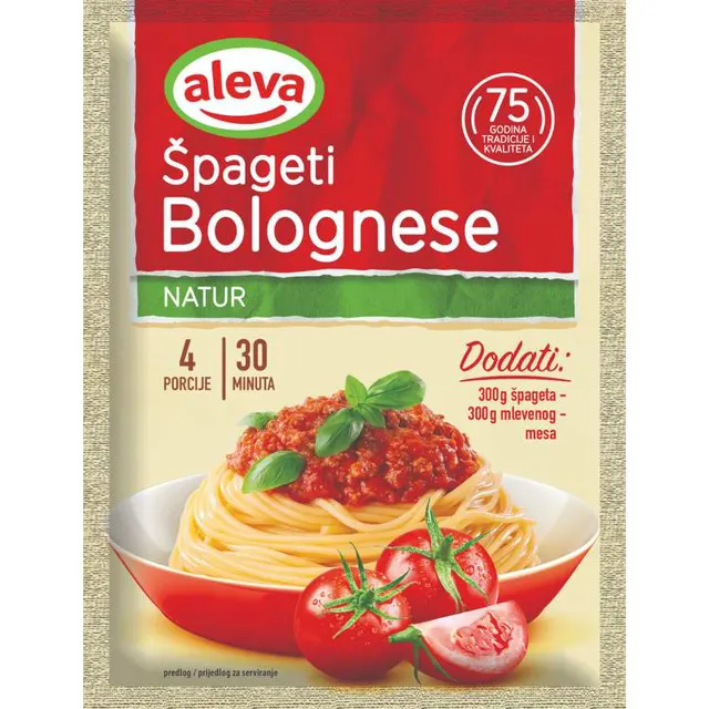 Dodatak za spagete Bolognese 52g Aleva