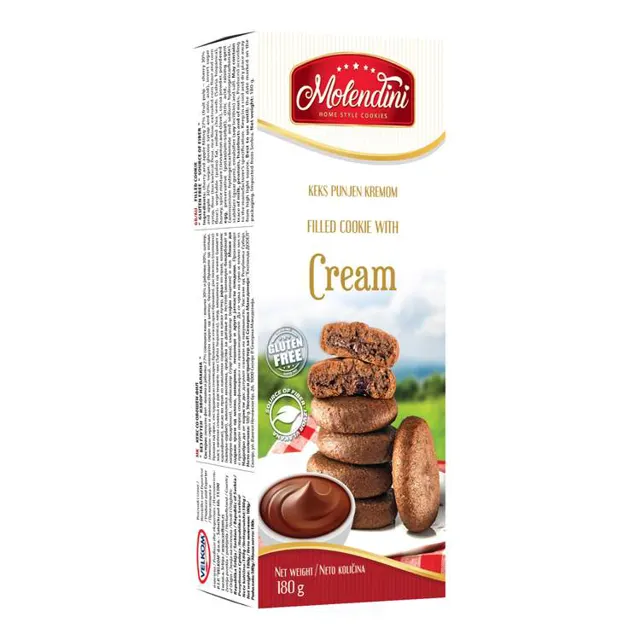 Molendini keks punjen kremom 180g Molendini