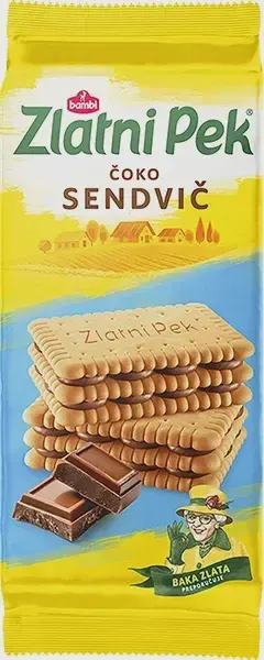KEKS BAMBI ZLATNI PEK SENDVIČ SA ČOKOLADOM 144G