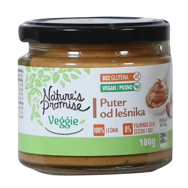 Puter od lesnika Nature's Promise 180g Nature's Promise