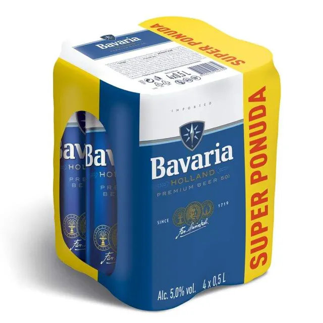 Pivo Bavaria limenka 4x0,5l Bavaria
