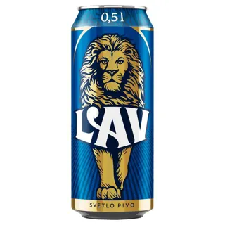 Pivo svetlo Lav limenka 0,5l