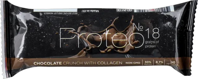 BAR PROTEIN CHOCOLATE CRUNCH PROTEO 60G PROTEO