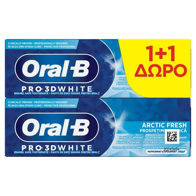 PASTA ZA ZUBE ORAL-B 3DW ARCTIC FRESH BUNDLE 2 X 75 ML P&G ORAL B
