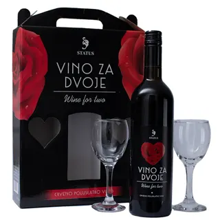 VINO ZA DVOJE SET 0.75l STATUS