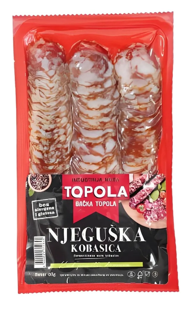 Njeguska kobasica slajs 0080 Topola 80 g TOPOLA