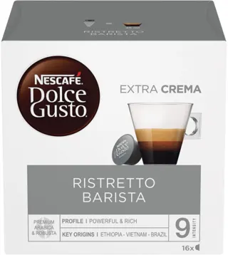 NESCAFE DG RISTRETTO BARISTA 16CAP 104GR