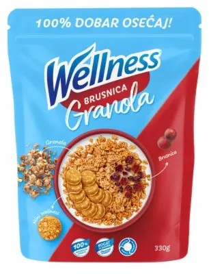 MUSLI GRANOLA BRUSNICA WELLNES 330G Wellnes