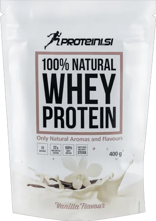 100% NATURAL WHEY PROTEIN vanila 400g