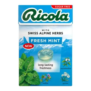 Bombone bez secera Ricola fresh mint 40g