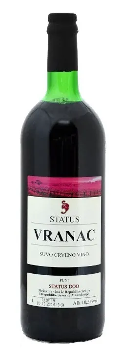 VINO CRVENO SUVO VRANAC 1l PET STATUS