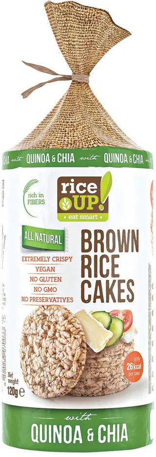 GALETE PIRINČANE GLUTEN FREE KINOA I ČIA 120GR RICE UP