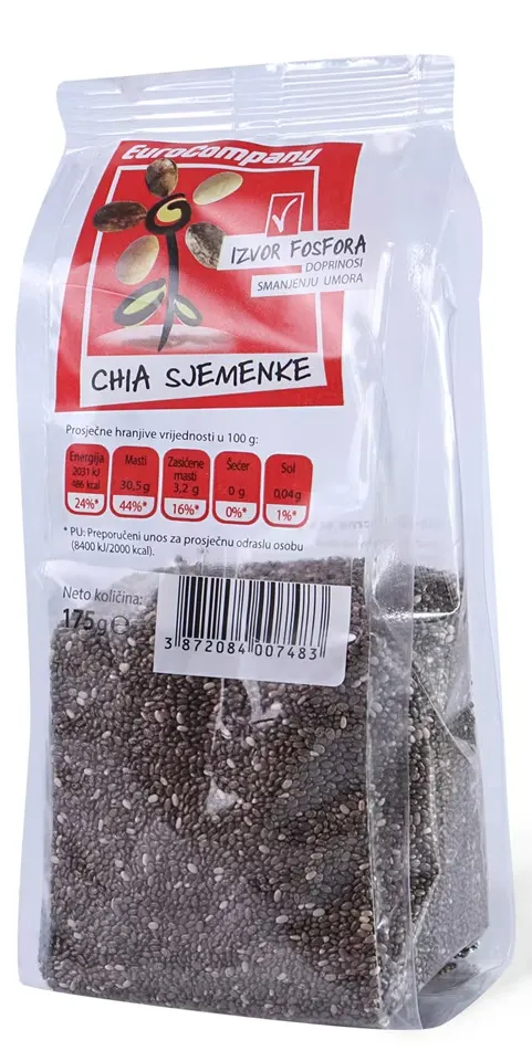 Chia semenke 175g EuroCompany