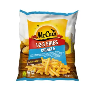 McCain 123 Fries Crinkle pomfrit 750g