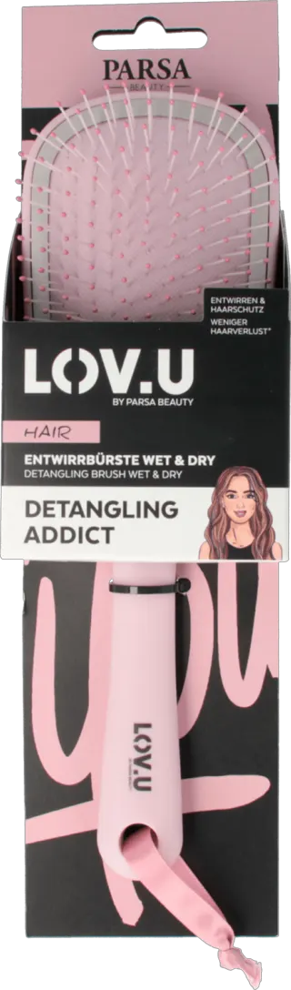 PARSA LOV.U četka/kosu - mala oval roze