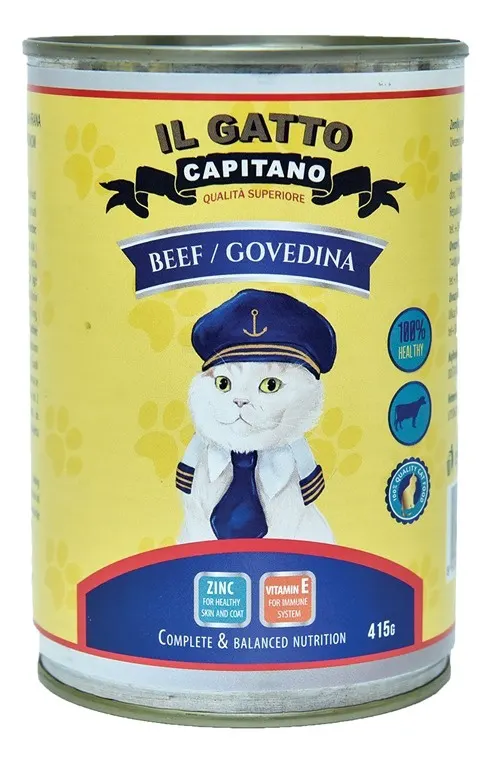 HRANA ZA MAČKE GOVEDINA 415GR IL GATTO CAPITANO IL CAPITANO
