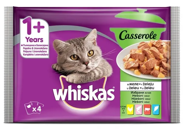 WHISKAS CASSEROLA MESANI IZBOR 4X85G NELT - MARS PET CARE