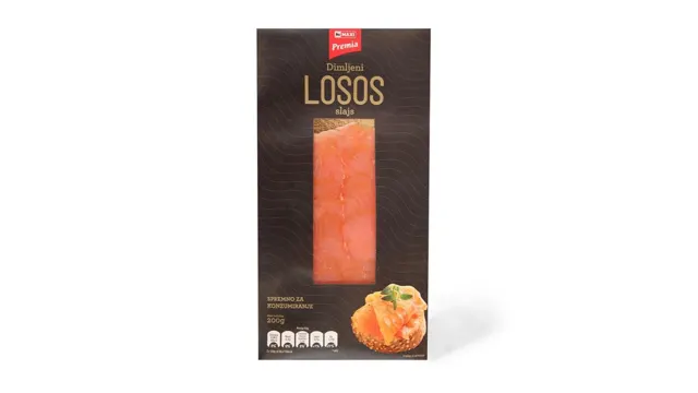 Dimljeni losos slajs 200g Maxi Ribarnica