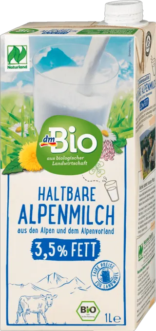 dmBio dugotr. alpsko org. mleko 3,5% 1l