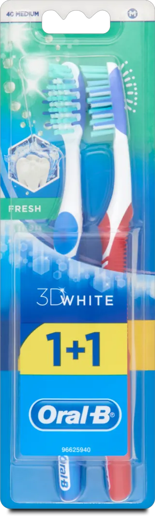 Oral B 3d white fresh med 1+1Nelt