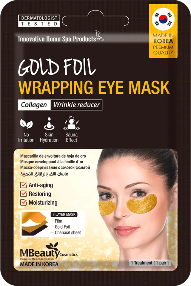 Maska-folija za oko ociju Gold MB 1par MBeauty