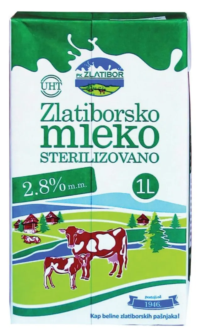 MLEKO UHT ZLATIBORSKO 2,8%mm 1L PK ZLATIBOR