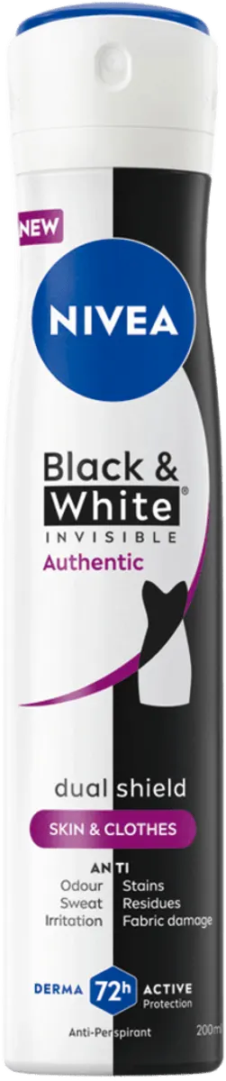 NIVEA deo B&W invisible aut. 200ml
