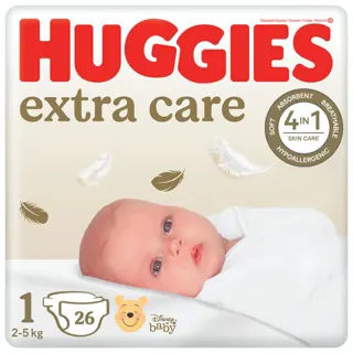 PELENE HUGGIES ESOFT CONV 26 KOM 1 (2-5KG)