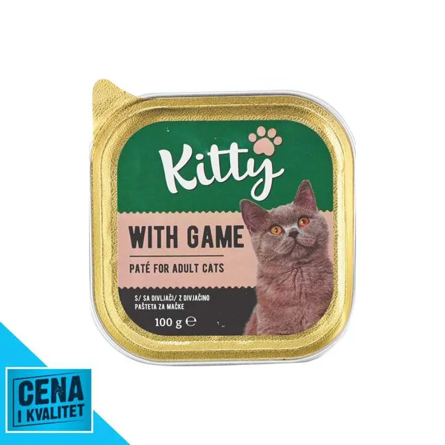 PAŠTETA ZA MAČKE DIVLJAČ 100G KITTY KITTY