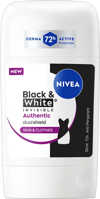 NIVEA stik Black&White invi.authe. 50ml