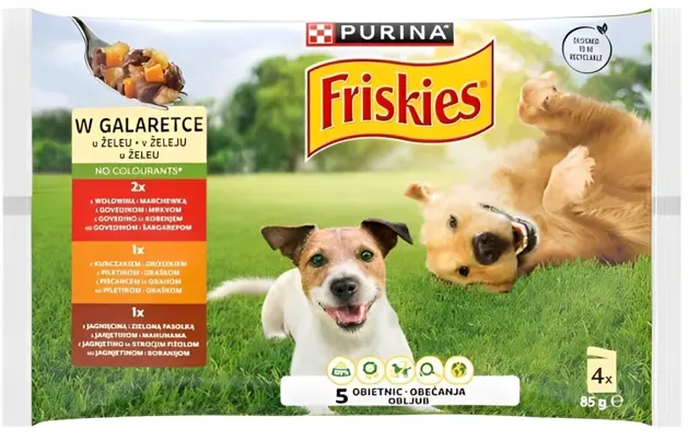 HRANA ZA PSE PRELIV U ŽELEU MESO FRISKIES 4X85G FRISKIES