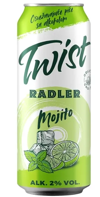Pivo Twist mohito limenka 0.5l