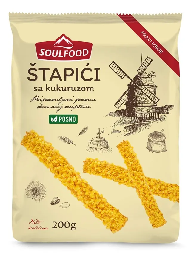 STAPICI POSNI SA KUKURUZOM 200gr SOULFOOD SOULFOOD